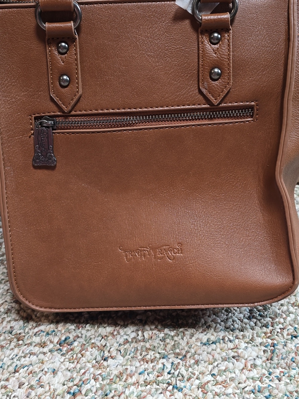 Trinity Ranch by Montana West Tote Cross Body Bag Purse Western Floral Tooled - Picture 5 of 7